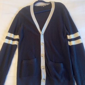 Vince Cardigan Striped Sweater